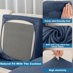 Couch Cover Stretch Velvet Sofa Cushion Cover 2-Piece - Image 6