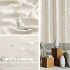 Deconovo Designer Series Silver Cubic Print Room Darkening Curtains - Image 5