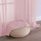 Chyhomenyc Blush Pink Sheer Curtains 96 Inches Long 2 Panels, Light Filtering - Image 8