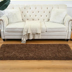 Goideal Fluffy Runner Rug for Bedroom Living Room, 2x6 Brown Bedside Rugs - Image 5