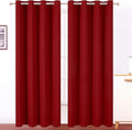 LEMOMO Dark Red Thermal Blackout Curtains/52 x 95 Inch/Set of 2 Panels Room by Lemomo