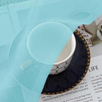 OWENIE Aqua Sheer Curtains for Bedroom Living Room 90 Inches Long, Elegant - Image 9