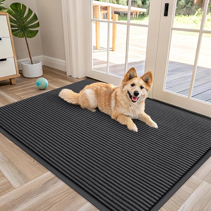 OLANLY Front Door Mat Indoor Outdoor Entrance, Waterproof Heavy Duty Doormat by OLANLY