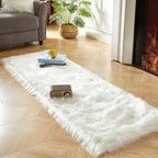 AMTOVO Faux Fur Rug, 2 x 6 ft Runner Area Rugs - Image 3