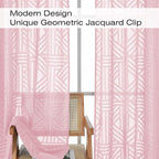 Simplebrand Blush Semi Sheer Curtains 84 Inches Long 2 Panels, Light Filtering - Image 3