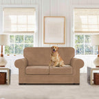 WEERRW Velvet Couch Covers for 2 Cushion Couch Sofa - Image 2