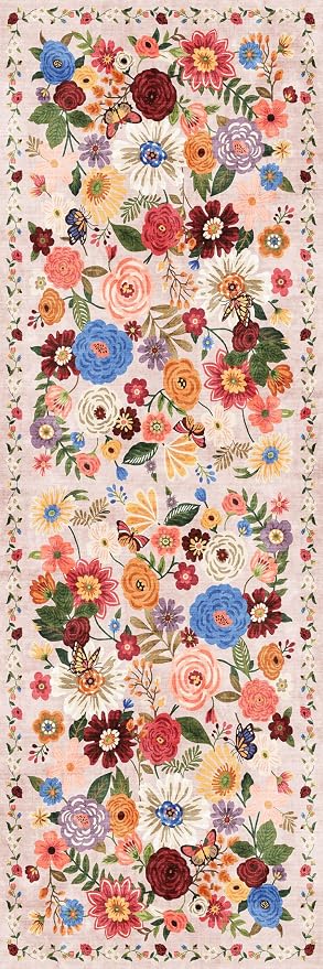 Rug for Hallways Kitchen Rug 2'6" x 14', Non Slip Washable Rugs by WelcometoBabovid