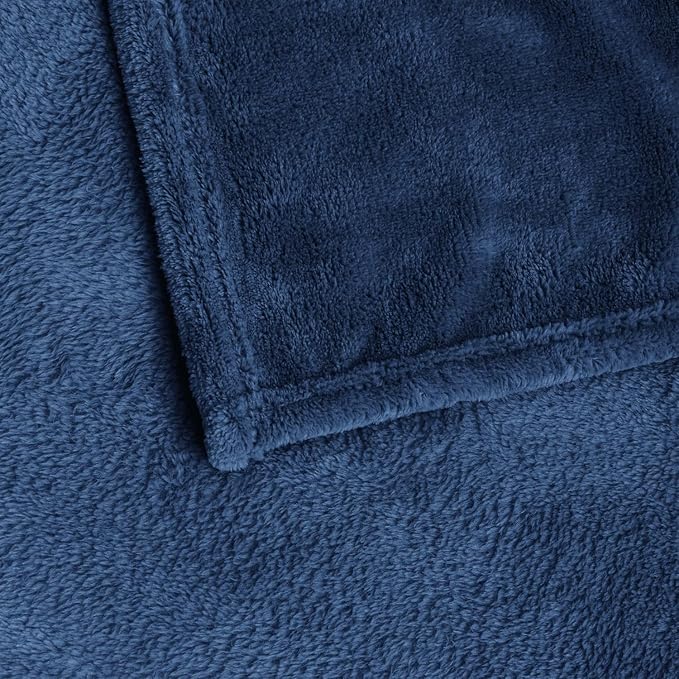 BEDELITE Fleece Blanket Full Size Navy - Image 9