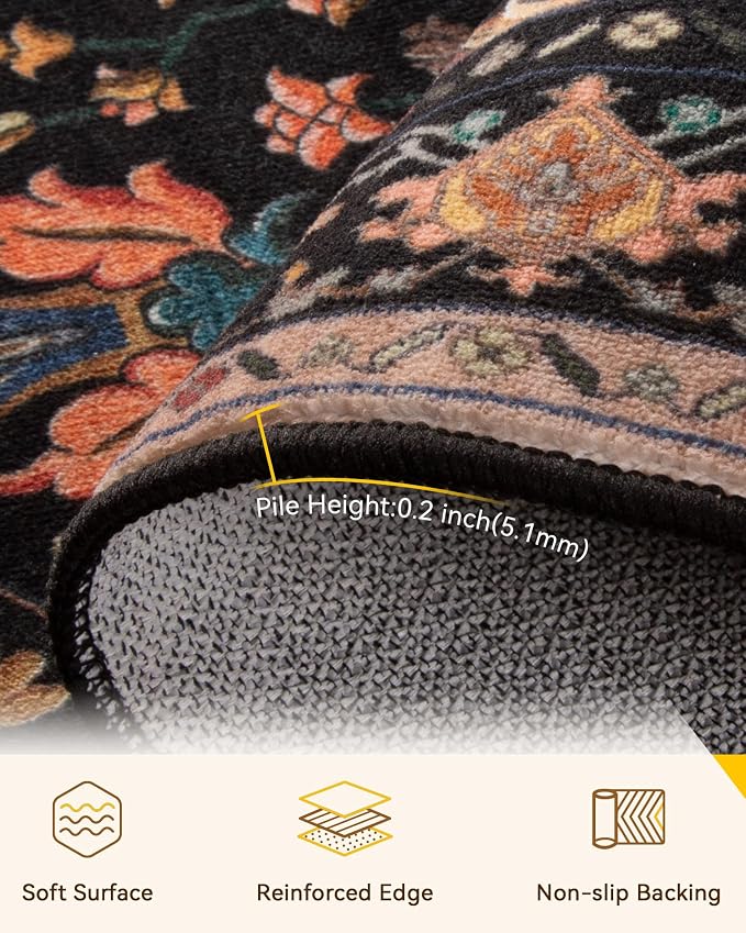 Area Rugs 3'x9' Runner Rug Non Slip Washable - Image 3