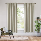 RYB HOME Bedroom Blackout Curtains 72 inches Long, 100% Blackout Thermal by RYBHOME