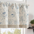 jinchan Linen Floral Valance Curtain by JINCHAN