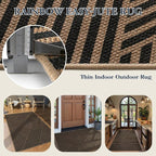 Lahome Enfys Modern Geometric Outdoor Easy Jute Rug, 3x5 Indoor Outdoor Rugs - Image 3