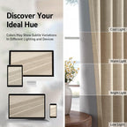 100% Blackout Shield Linen Blackout Curtains - Image 8