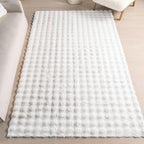 Nuloom Jeni Off-White, Solid Faux Rabbit, Fluffy and Cozy, High Traffic by nuLOOM