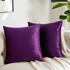 GIGIZAZA Purple Decorative Velvet Decorative 18x18 Throw Pillow Covers - Image 8
