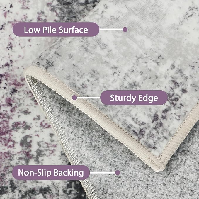 Area Rugs 8x10 for Living Room Bedroom, Modern Abstract Machine Washable Rug - Image 8