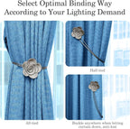 Lewondr Curtain Tie Magnetic, Vintage Resin Flower Curtain Holdback - Image 4