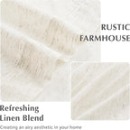 FMFUNCTEX Linen Sheer Pinch Pleated Curtains - Image 6