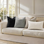 decorUhome Light Grey Chenille Euro Sham Throw Pillow Covers 22x22 Set of 2 - Image 7