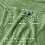 Bedsure GentleSoft Fleece Bed Blankets Full Size Green - Image 4