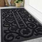 Smiry Welcome Door Mat Outside Entrance, Heavy Duty Trap Dirt and Moisture Easy by Smiry