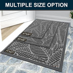 Colorxy Waterproof Doormat, Sturdy Natural Rubber Front Door Mats, Non Slip Low - Image 7