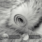 Ciicool Faux Sheepskin Rugs Soft Faux Fur Rug White Gradient Sliver Black - Image 5