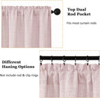 OWENIE Blush Pink Valances for Windows 1 Pcs 22 Inch Length, Light Filtering - Image 4