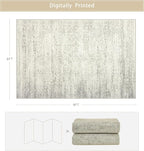 Washable Rugs 6x9 Area Rugs for Living Room, Dining Room- Large Ultra Soft Faux - Image 2