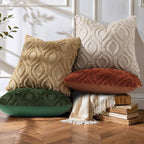 decorUhome Throw Pillow Covers 12x12 Inch Set of 2, Soft Plush Decorative Faux - Image 8