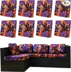 Outdoor Cushion Covers Set, Replacement by SUKAIKEQA