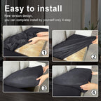 Leather Look Couch Cushion Covers Sofa Seat Slipcovers Sets Couches Furniture - Image 6