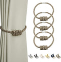 BEL AVENIR Magnetic Curtain Tiebacks, Decorative Drapery Holdbacks Modern Woven by BELAVENIR