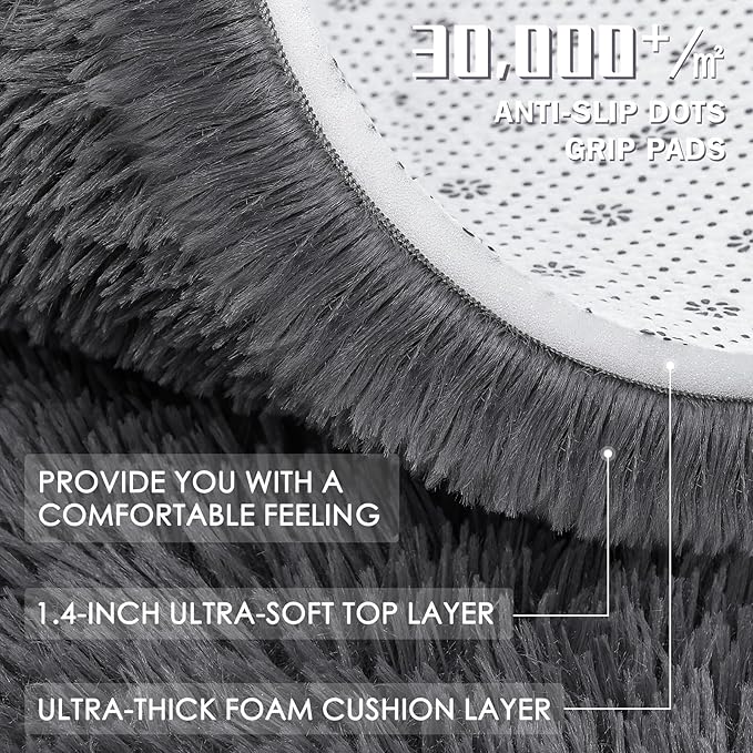 OLANLY 6x7 Area Rugs for Living Room Bedroom, Machine Washable Soft Fluffy - Image 8