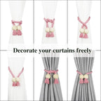 6 Pack Magnetic Curtain Tiebacks Cotton Hand Woven Tie Back Decorative Rope - Image 5