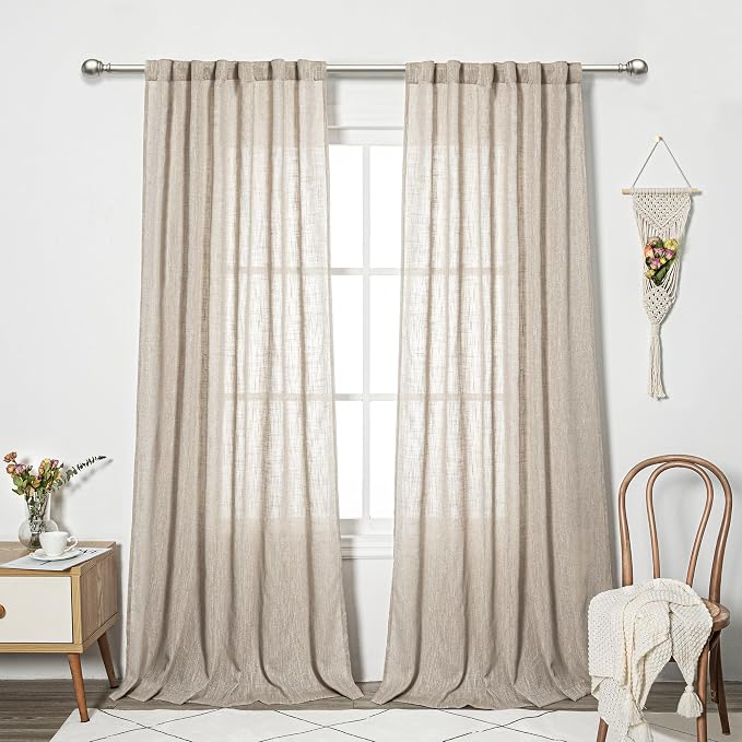 MYSKY HOME Ceiling Curtains for Living Room, Soft Cotton Curtain Polyester - Image 2