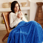 Exclusivo Mezcla Plush Fuzzy Fleece Bed Blanket King Size, Super Soft, Fluffy - Image 2