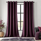 MIULEE Velvet Curtains Purple Orchid Elegant Grommet Thermal Insulated by MIULEE