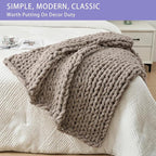 Bigacogo Chunky Knit Throw Blanket - Image 3