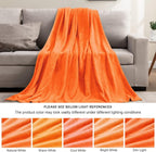 BEDELITE Orange Throw Blanket for Couch & Bed, Luxury Plush Cozy Fleece Blanket - Image 5