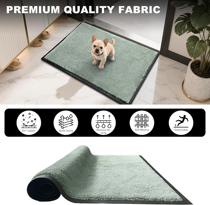 Mibao Dirt Trapper Door Mat for Indoor Outdoor, Waterproof All-Season, - Image 7