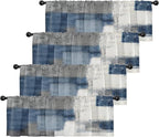 Emvency 4 Pack Valances Window Treatments, 52x12 Inch Rod Pocket Valances by Emvency