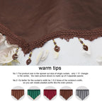Molaxhome Swag Curtain 51 inch Length Rod Pocket Scalloped Curtain Valance - Image 9
