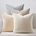 Topfinel 4 Packs Neutral Decorative Throw Pillows Covers 20x20 Inch by Topfinel