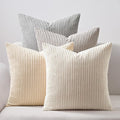 Topfinel 4 Packs Neutral Decorative Throw Pillows Covers 24x24 Inch by Topfinel