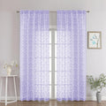 Chyhomenyc Light Purple Sheer Curtains 90 Inch Length 2 Panels Set, Light by Chyhomenyc