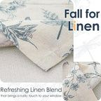 jinchan Floral Curtain Valance for Windows 16 Inch Linen Valance for Kitchen - Image 3
