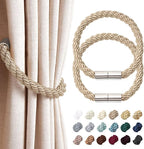 NICEEC 2 Pack Magnetic Curtain Tiebacks Modern Simple Style Drape Tie Backs by NICEEC