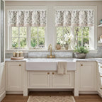 jinchan Linen Valance Kitchen Curtain Pack of 2 Double Layer 18 Inch - Image 3