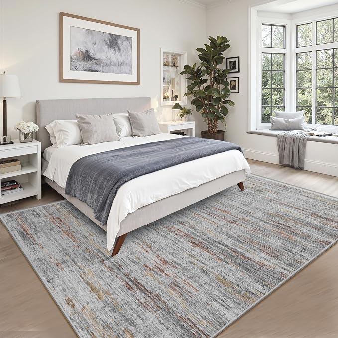 6x9 Area Rugs for Living Room, Non-Slip Modern Abstract Soft Large Washable Rug - Image 6